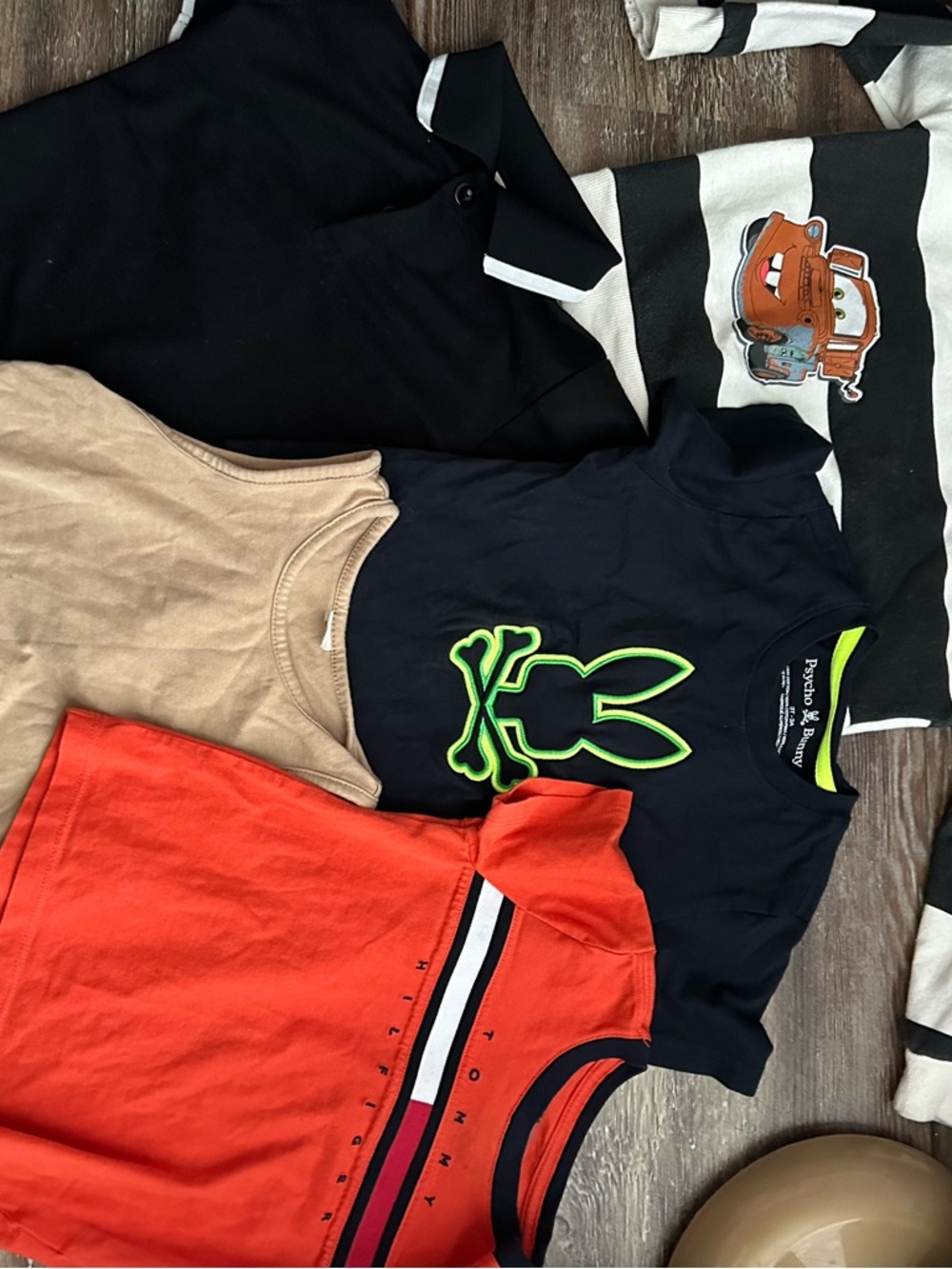 Psycho Bunny Navy Short Sleeve Tee with Neon Green Logo